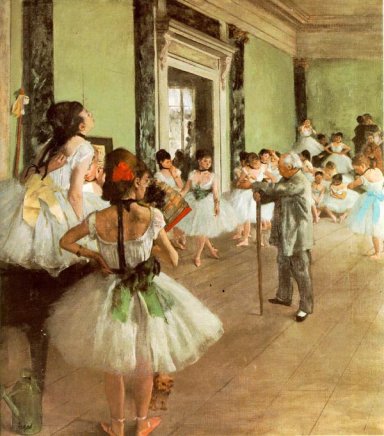 バレエのレッスン（1874年頃、オルセー美術館所蔵）Degas-_La_classe_de_danse_1874.jpg